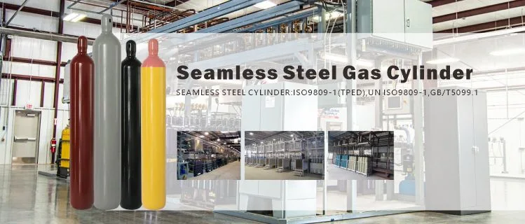 50L Seamless Steel Gas Cylinder Industrial Gas Cylinders for Argon/Nitrogen /Oxygen Gas Storage