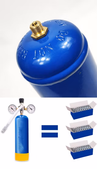0.95L Nitrous Oxide N2o Gas Cylinders Laughing Gas Whipped Cream Charger 580g Disposable Cylinders