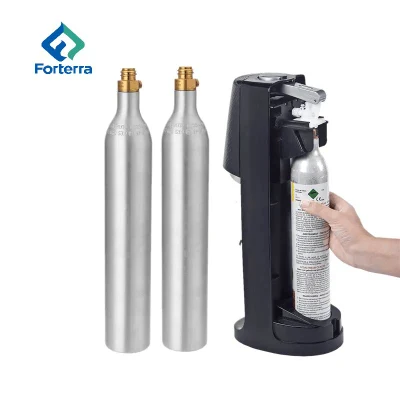 Hot Sale 0.6L Aluminum CO2 Gas Cylinder Tped Certified Soda Cylinder for Beverage Making Machine
