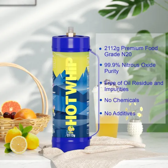 OEM 3.3L Whipper Cream Chargers Cylinder 2112g Food Grade N2o Nitrous Oxide Chargers Cylinder