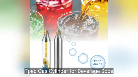 Zx Factory Tped Soda Beverage 0.6L Factory Direct CO2 Bottle Gas Tank 60L Aluminum Cylinder for Soda Water