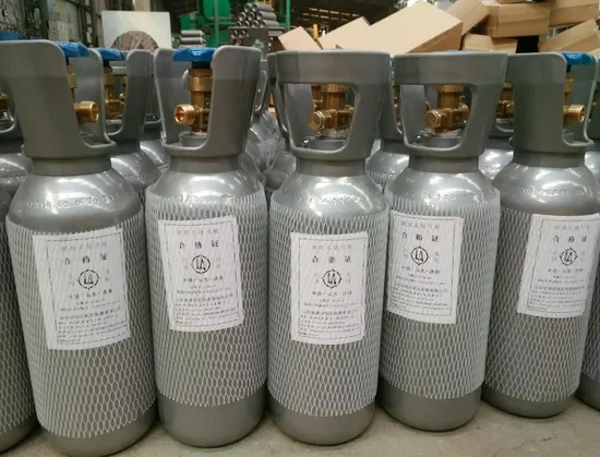 3.4 Liter 124bar Beverage Grade Aluminum Carbon Dioxide CO2 Gas Cylinders for Sale with Caps