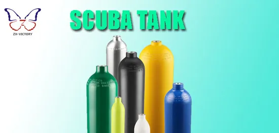 Zx Tped/DOT S80 S40 S53 S63 S06 S19 Oxygen Air Dive Tank Gas Bottle Scuba Tank Scuba Oxygen Cylinder Diving Equipment 