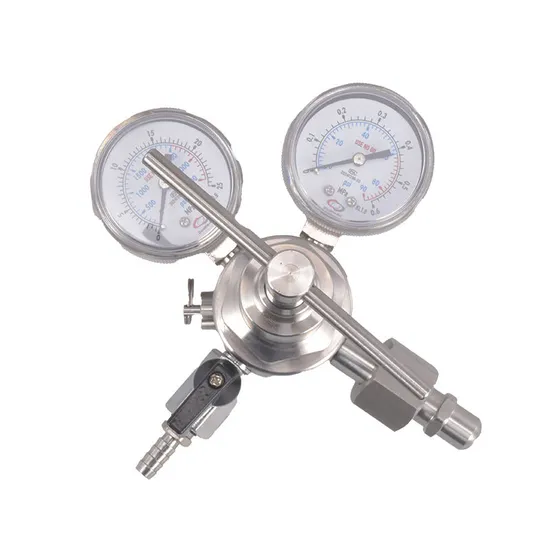 316L Stainless Steel Pressure Gauge LPG C02 Nitrogen Oxygen Helium Argon Hydrogen Carbon Dioxide Pressure Reducing Valve Brass 